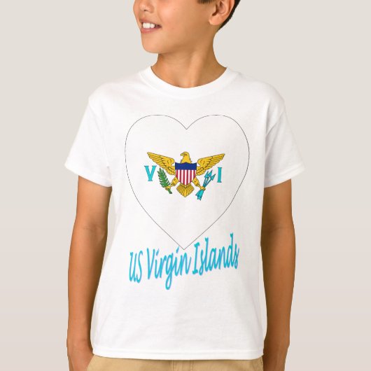 Vlaggenhuis van de Amerikaanse Maagdeneilanden T-shirt (Voorkant)