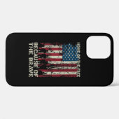 Vlaggenhuis van de vrije zee vanwege de braveveter Case-Mate iPhone case (Achterkant (horizontaal))