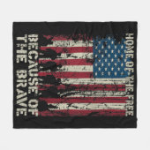 Vlaggenhuis van de vrije zee vanwege de braveveter fleece deken (Voorkant (Horizontaal))