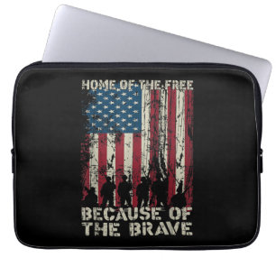 Vlaggenhuis van de vrije zee vanwege de braveveter laptop sleeve