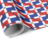 Vlaggenhuiswerkpapier van de Dominicaanse Republie Cadeaupapier (Rol Hoek)