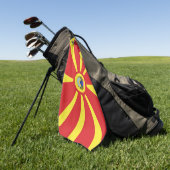 Vlaggenjas Noord-Macedonië Golfhanddoek (Groen)
