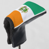 Vlaggenjas van de Ivoorkust Golfheadcover (3/4 voorkant)