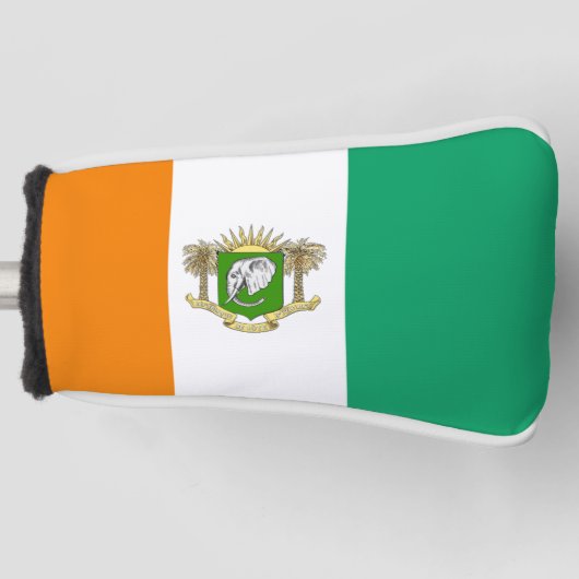 Vlaggenjas van de Ivoorkust Golfheadcover (Voorkant)