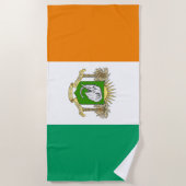 Vlaggenjas van de Ivoorkust Strandlaken (Voorkant)