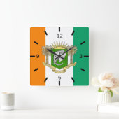 Vlaggenjas van de Ivoorkust Vierkante Klok (Huis)