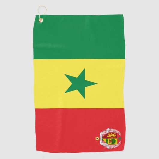Vlaggenjas van Senegal Golfhanddoek (Voorkant)