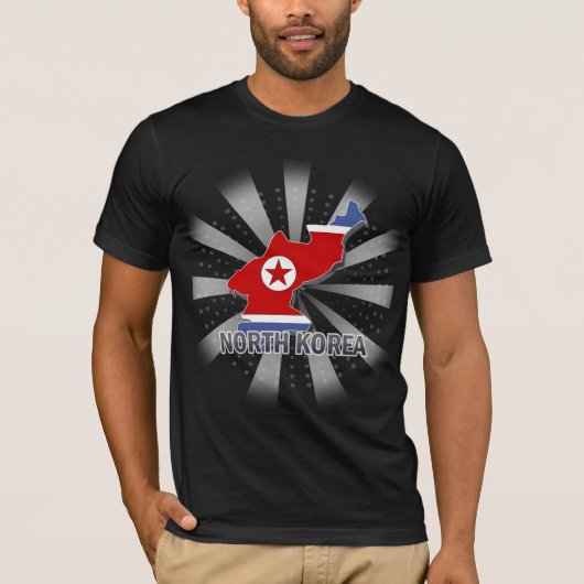 Vlaggenkaart 2.0 Noord-Korea T-shirt (Voorkant)