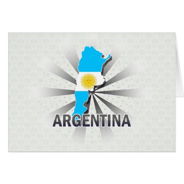 Vlaggenkaart 2.0 van Argentinië (Voorkant Horizontaal)