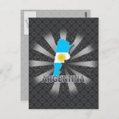 Vlaggenkaart 2.0 van Argentinië Briefkaart (Voorkant / Achterkant)