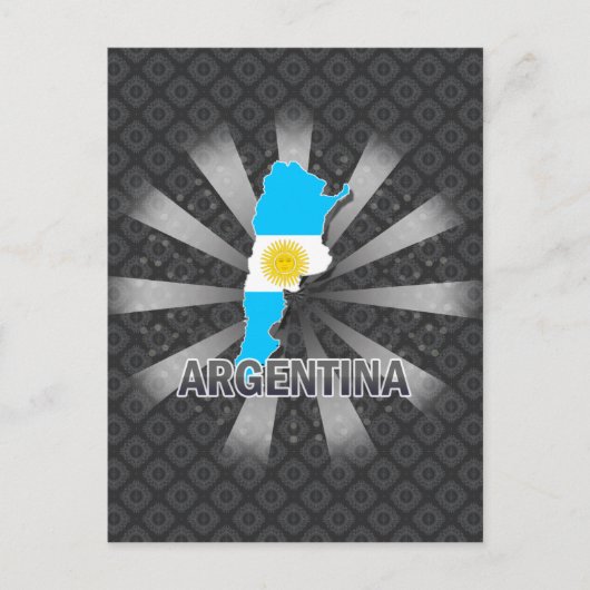 Vlaggenkaart 2.0 van Argentinië Briefkaart (Voorkant)