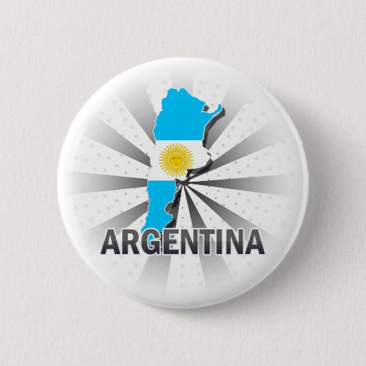 Vlaggenkaart 2.0 van Argentinië Ronde Button 5,7 Cm (Voorkant)
