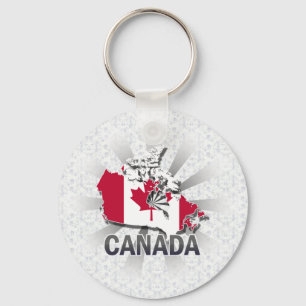 Vlaggenkaart 2.0 van Canada Sleutelhanger
