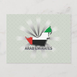 Vlaggenkaart 2.0 van de Arabische Emiraten Briefkaart