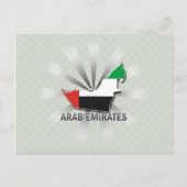 Vlaggenkaart 2.0 van de Arabische Emiraten Briefkaart (Voorkant)
