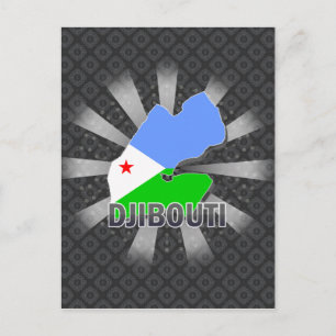 Vlaggenkaart 2.0 van Djibouti Briefkaart