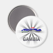 Vlaggenkaart 2.0 van Gambia Magneet (Voorkant / Achterkant)