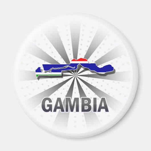 Vlaggenkaart 2.0 van Gambia Magneet (Voorkant)