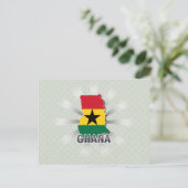 Vlaggenkaart 2.0 van Ghana Briefkaart (Staand voorkant)