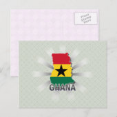 Vlaggenkaart 2.0 van Ghana Briefkaart (Voorkant / Achterkant)