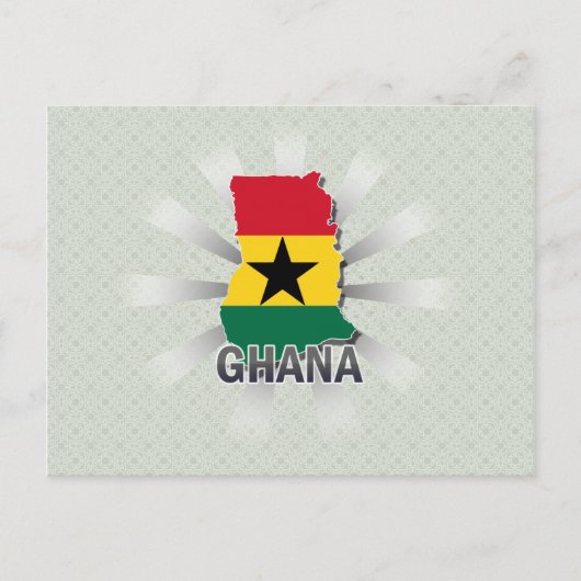 Vlaggenkaart 2.0 van Ghana Briefkaart (Voorkant)