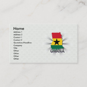 Vlaggenkaart 2.0 van Ghana Visitekaartje