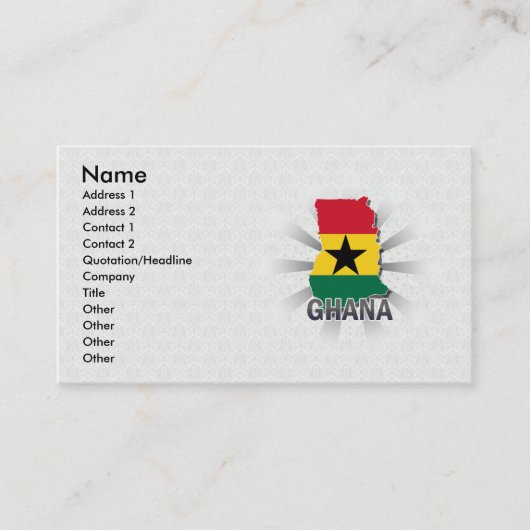 Vlaggenkaart 2.0 van Ghana Visitekaartje (Voorkant)