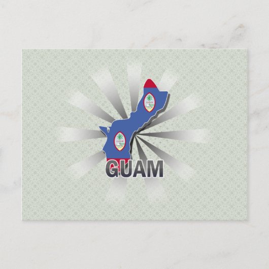 Vlaggenkaart 2.0 van Guam Briefkaart (Voorkant)