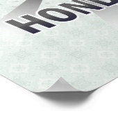 Vlaggenkaart 2.0 van Honduras Poster (Hoek)