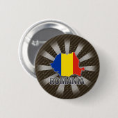 Vlaggenkaart 2.0 van Roemenië Ronde Button 5,7 Cm (Voorkant /achterkant)