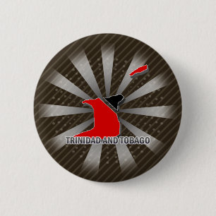 Vlaggenkaart 2.0 van Trinidad en Tobago Ronde Button 5,7 Cm
