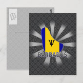 Vlaggenkaart 2.0 voor Barbados Briefkaart (Voorkant / Achterkant)