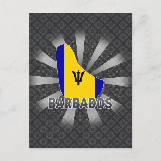 Vlaggenkaart 2.0 voor Barbados Briefkaart (Voorkant)