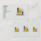 Vlaggenkaart 2.0 voor Barbados Visitekaartje (Voorkant / Achterkant)
