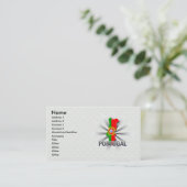 Vlaggenkaart 2.0 voor Portugal Visitekaartje (Staand voorkant)