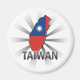 Vlaggenkaart 2.0 voor Taiwan Magneet