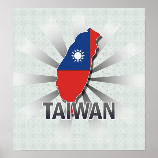 Vlaggenkaart 2.0 voor Taiwan Poster (Voorkant)