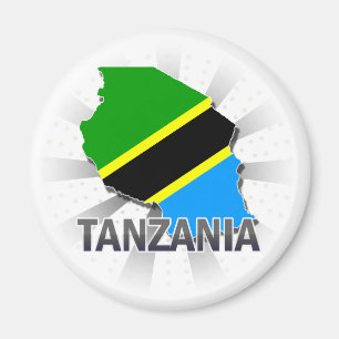 Vlaggenkaart 2.0 voor Tanzania Magneet