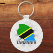 Vlaggenkaart 2.0 voor Tanzania Sleutelhanger (Voorkant)