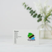 Vlaggenkaart 2.0 voor Tanzania Visitekaartje (Staand voorkant)