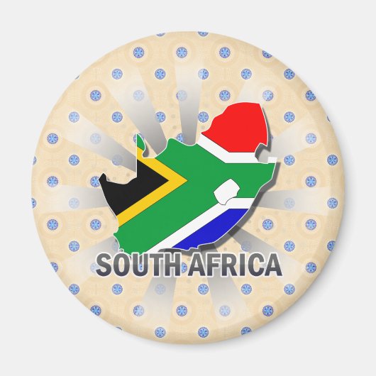 Vlaggenkaart 2.0 voor Zuid-Afrika Magneet (Voorkant)