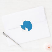 Vlaggenkaart Antarctica Ronde Sticker (Envelop)