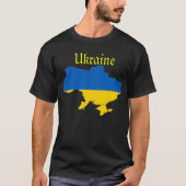 Vlaggenkaart Oekraïne T-shirt (Voorkant)