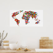 Vlaggenkaart Poster (Keuken)