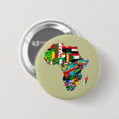 Vlaggenkaart van Afrikaanse vlaggen - Afrikaanse c Ronde Button 5,7 Cm (Voorkant /achterkant)