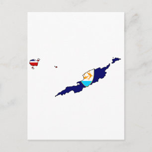 Vlaggenkaart van Anguilla Briefkaart