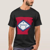 Vlaggenkaart van Arkansas T-shirt (Voorkant)