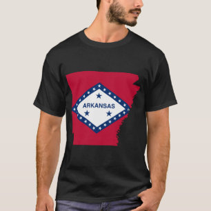 Vlaggenkaart van Arkansas T-shirt