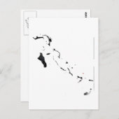 Vlaggenkaart van Bahama's Briefkaart (Voorkant / Achterkant)