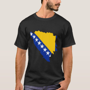 Vlaggenkaart van Bosnië en Herzegovina T-shirt